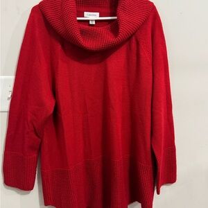 Calvin Klein Vibrant Red Turtleneck Sweater